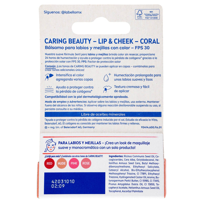 Labello Caring Beauty Coral 4.8G - WeCare Pharma