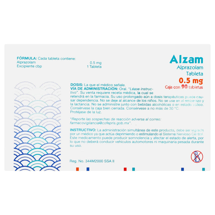Alzam (Alprazolam) Tabletas 0.5Mg Con 90 - WeCare Pharma