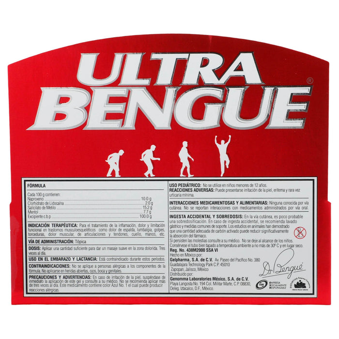 Ultra Bengue Rojo Gel 35G (Naproxeno/Lidocaina/Salicilato De Metilo/Mentol) - WeCare Pharma
