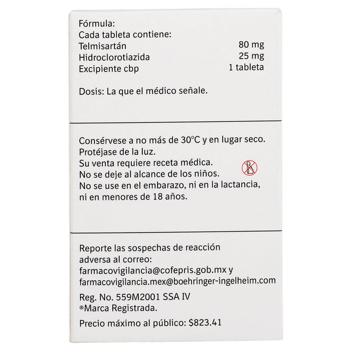 Micardis Plus 80Mg/25Mg Con 14 Tabletas (Telmisartan/Hidroclorotiazida) - WeCare Pharma