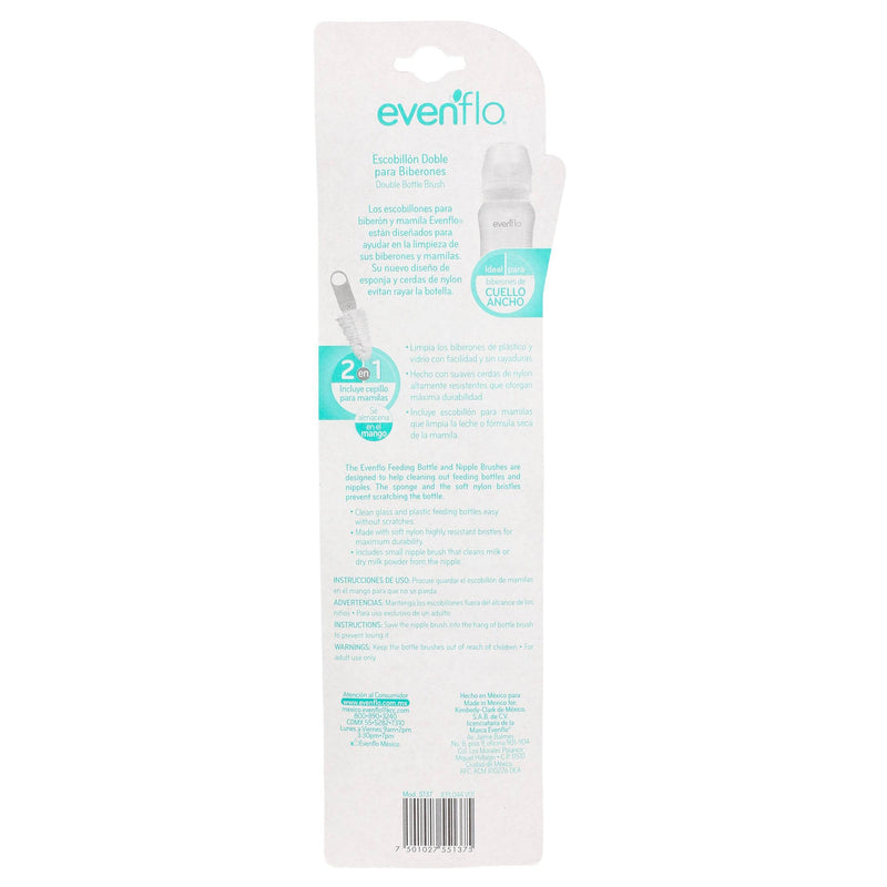 Escobillon Doble Con Esponja Evenflo - WeCare Pharma