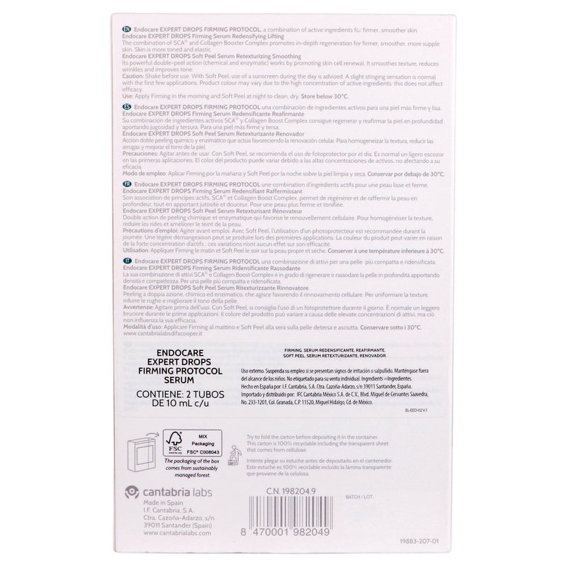 Cantabria Endocare Expert Drops Firming Protocol 2X10Ml - WeCare Pharma