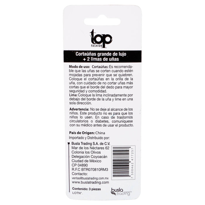 Corta Uñas C/Lima Top Fashion Con 1 - WeCare Pharma