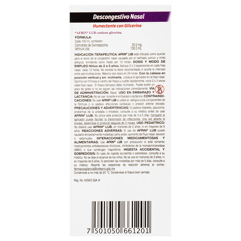 Afrin Lubricante Infantil Spray 0.025% 20Ml (Oximetazolina) - WeCare Pharma