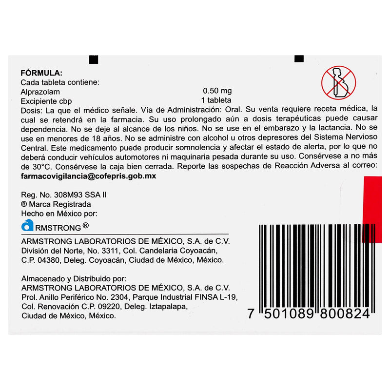Neupax (Alprazolam) Tabletas 0.50Mg Con 90 - WeCare Pharma