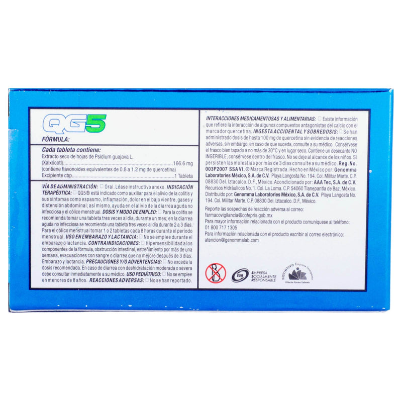Qg5 166.6Mg Con 30 Tabletas (Psidium Guajava) - WeCare Pharma