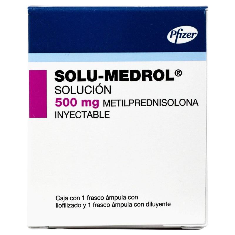 Solu-Medrol Frasco 500Mg Con 1 Ampulas (Metilprednisolona) - WeCare Pharma