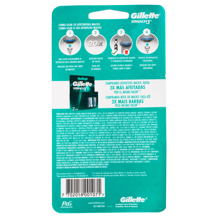 Rastrillo Gillette Mach 3 Con 1 - WeCare Pharma