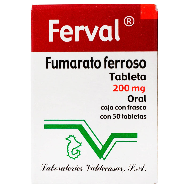 Ferval 200Mg Con 50 Tabletas (Fumarato Ferroso) - WeCare Pharma