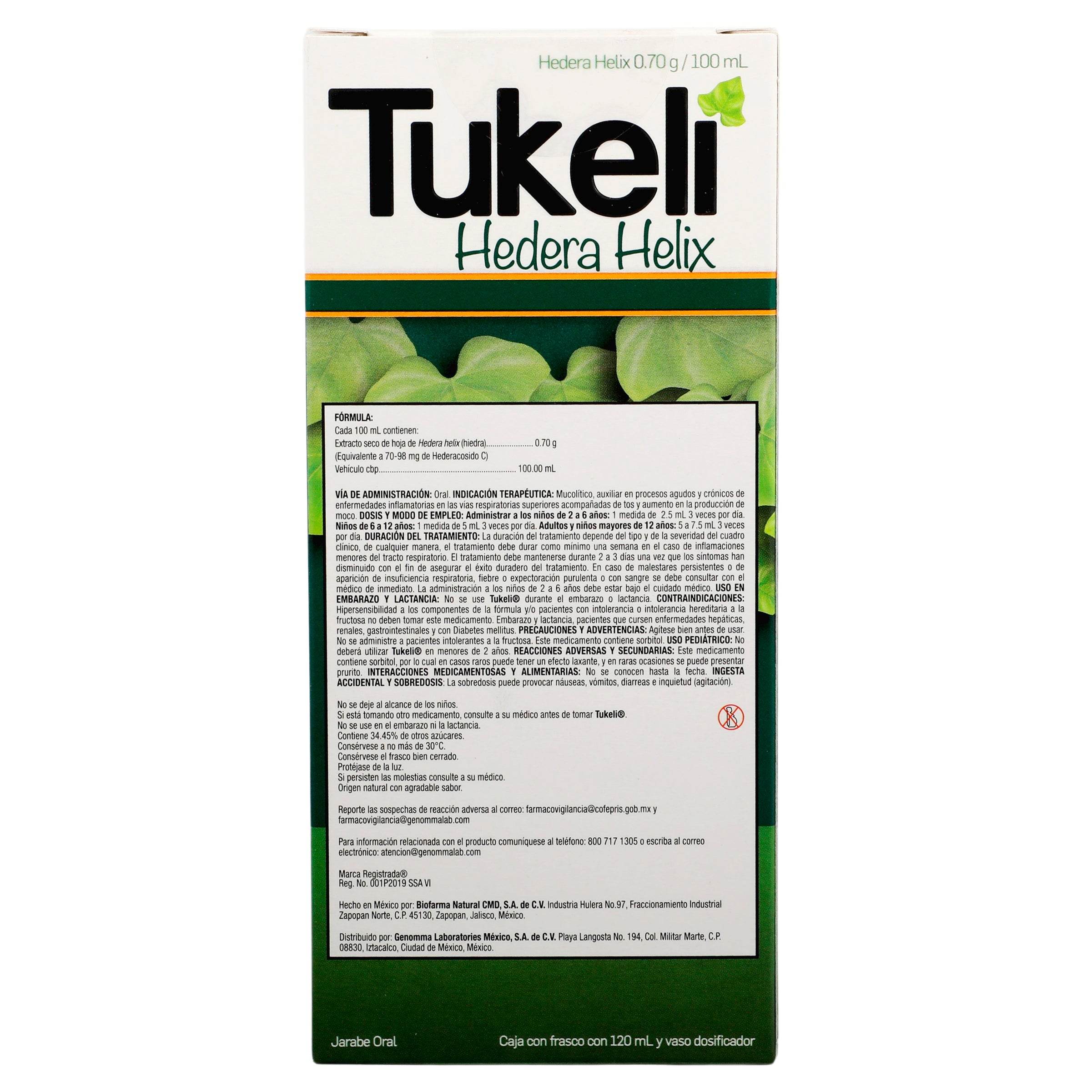 Tukeli Jarabe 0.70G/100Ml 120Ml (Hedera Helix) — WeCare Pharma
