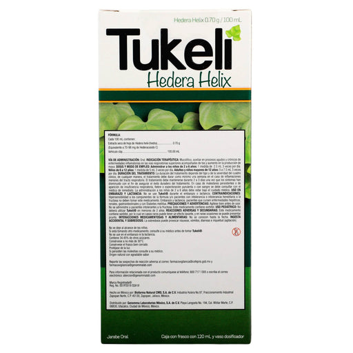 Tukeli Jarabe 0.70G/100Ml 120Ml (Hedera Helix) - WeCare Pharma