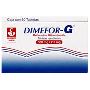 Dimefor-G 500Mg/2.5Mg Con 30 Tabletas (Metformina/Glibenclamida) - WeCare Pharma