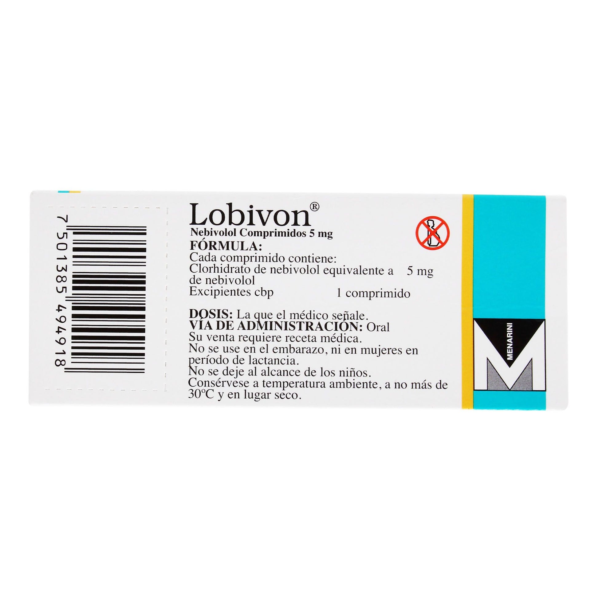 Lobivon 5Mg Con 28 Comprimidos (Nebivolol) 4 - 7501385494918