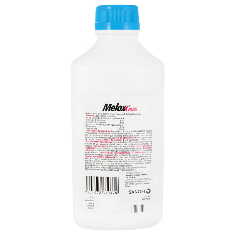 Melox Plus Suspensión 360Ml Menta (Aluminio/Magnesio/Dimeticona) - WeCare Pharma
