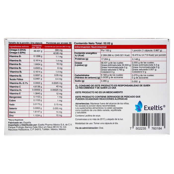 Regenesis Max 26.01G Con 60 Capsulas (Omega 3/Acido Folico/Vitaminas/Minerales) - WeCare Pharma