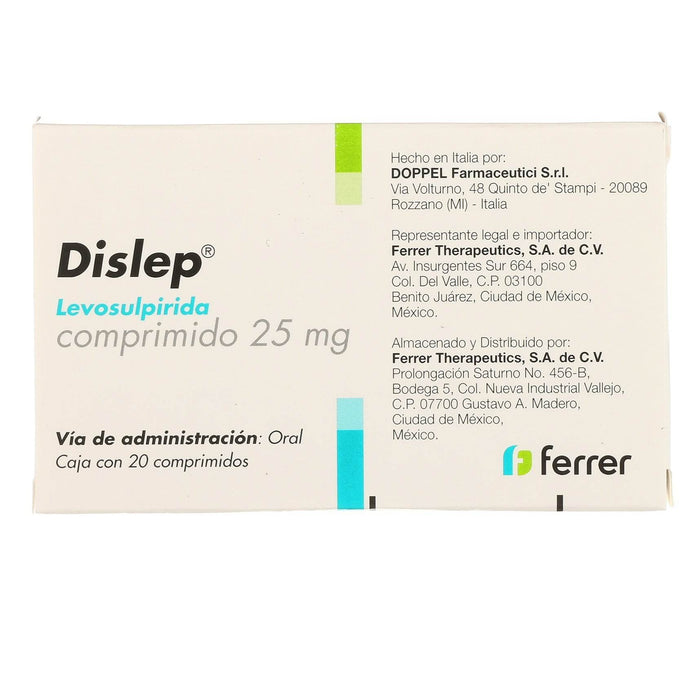 Dislep 25Mg Con 20 Comprimidos (Levosulpirida) - WeCare Pharma