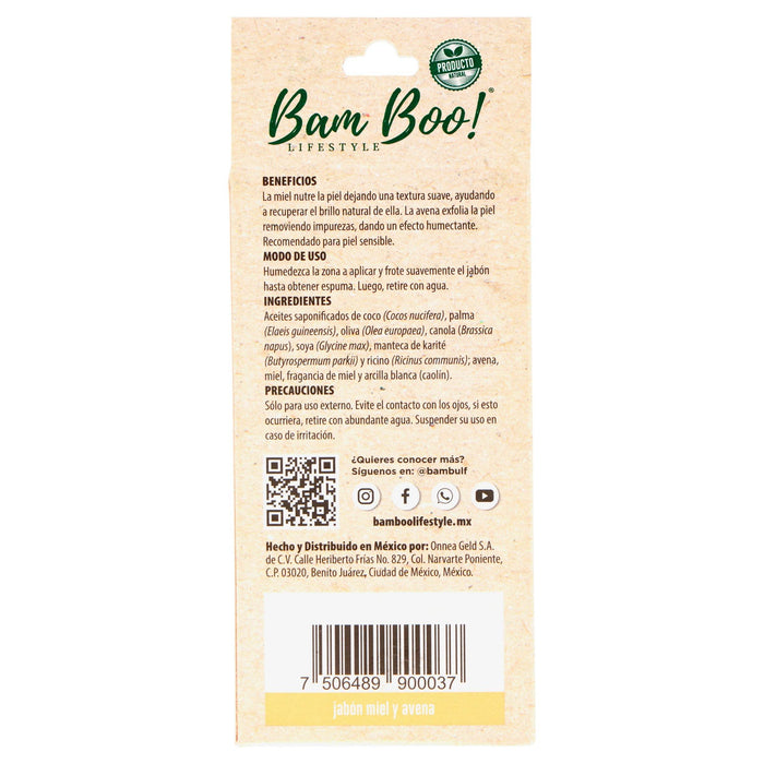 Jabon Bamboo Miel Y Avena - WeCare Pharma
