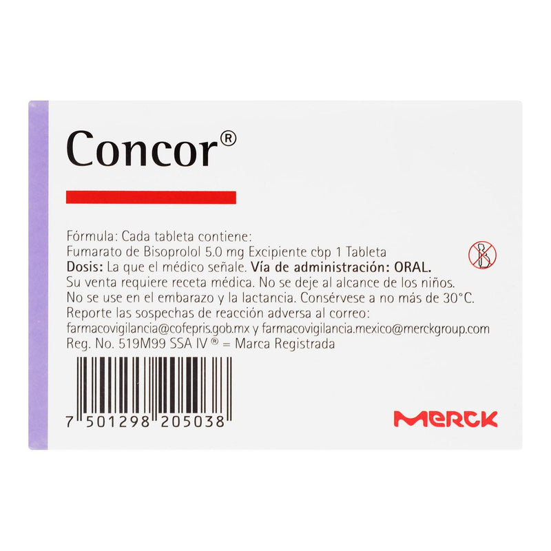Concor 5Mg Con 30 Tabletas (Bisoprolol) - WeCare Pharma