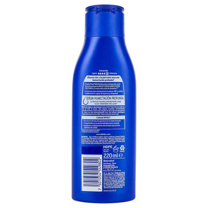 Crema Corporal Nivea Milk Nutritiva Extra Seca 220Ml - WeCare Pharma