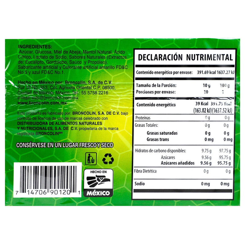 Broncolin Paleta 10G Con 10 Miel-Limon (Miel/Extractos Herbales) - WeCare Pharma