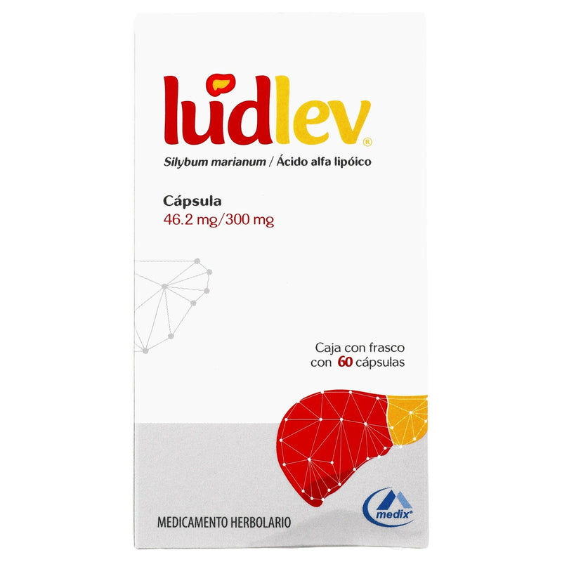 Ludlev 46.2Mg/300Mg Con 60 Capsulas (Silybum Marianum/Acido Alpa Lipoico) - WeCare Pharma
