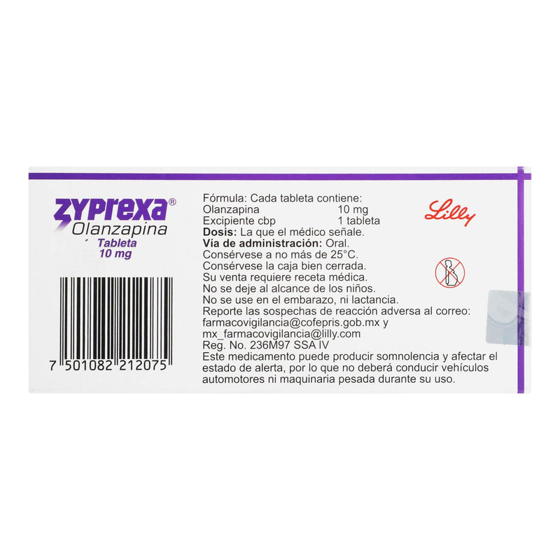 Zyprexa 10Mg Con 14 Tabletas (Olanzapina) - WeCare Pharma