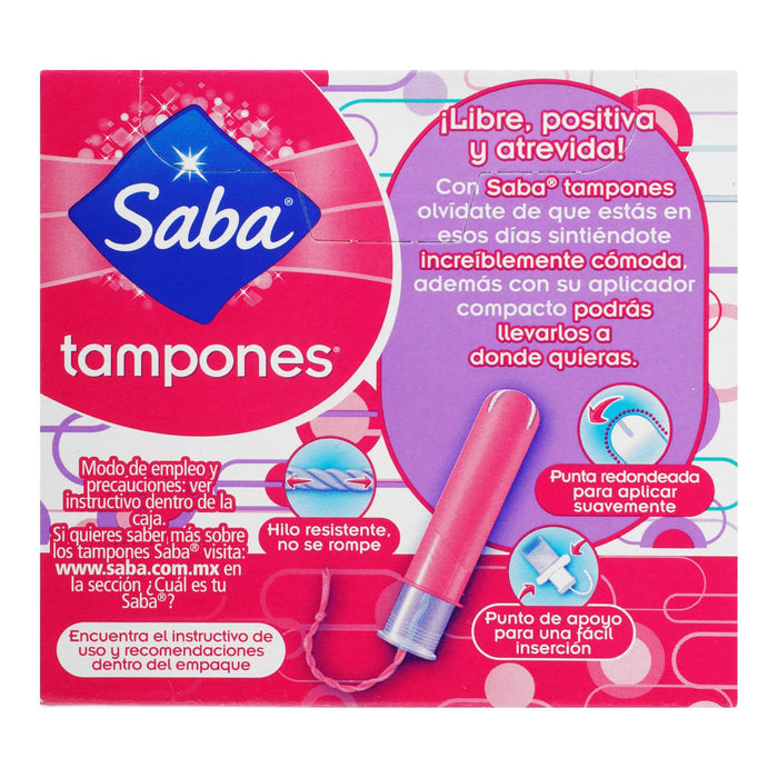 Tampones Saba Súper Plus V-Compacto Con 10 - WeCare Pharma