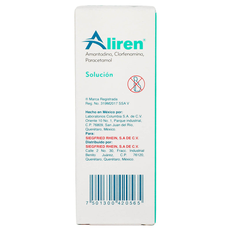 Aliren Solución 2.5G/0.1G/15G/100Ml 30Ml (Amantadina/Clorfenamina/Paracetamol) - WeCare Pharma