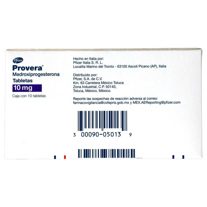 Provera 10Mg Con 10 Tabletas (Medroxiprogesterona) - WeCare Pharma