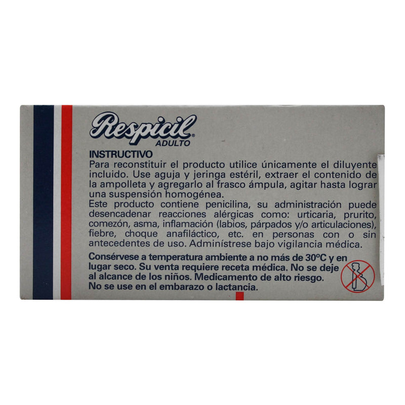 Respicil Ad Frasco 100 000Unid/500Mg 5Ml Ampulas (Bencilpenicilina/Metamizol Sodico) - WeCare Pharma