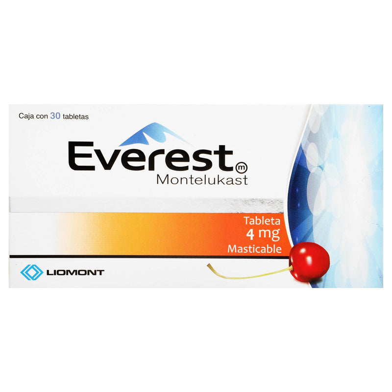 Everest 4Mg Con 30 Tabletas (Montelukast) - WeCare Pharma
