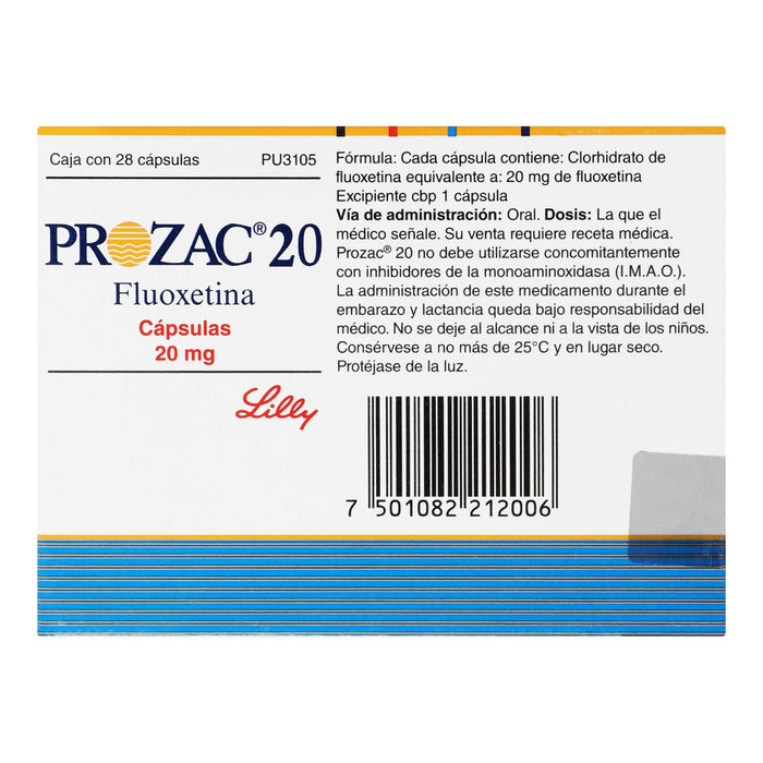 Prozac 20Mg Con 28 Capsulas (Fluoxetina) - WeCare Pharma