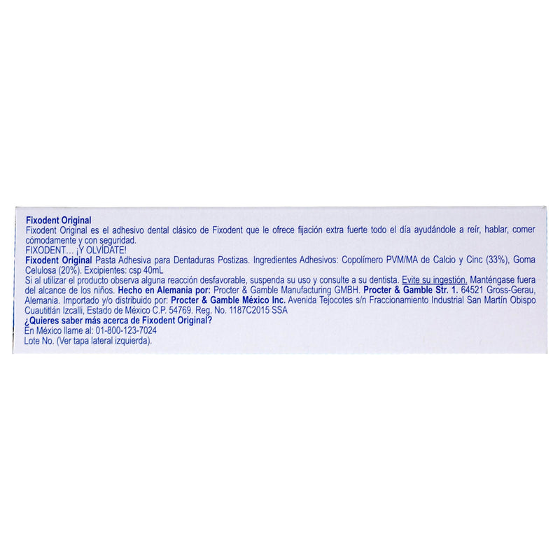 Fixodent Original Adhesivo Dental 40Ml - WeCare Pharma