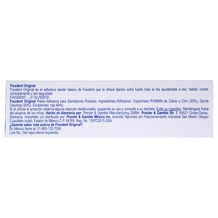 Fixodent Original Adhesivo Dental 40Ml - WeCare Pharma