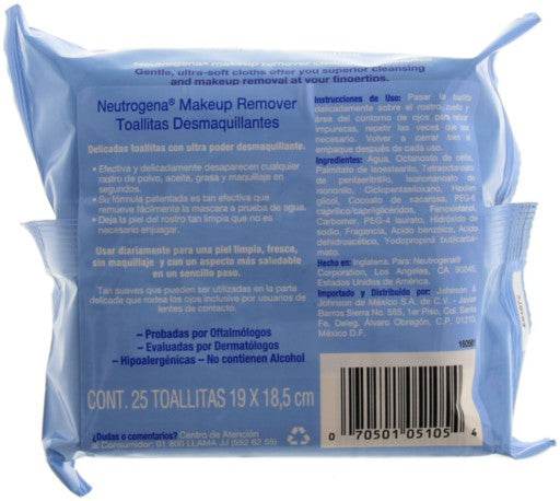 Neutrogena Toallitas Desmaquillantes Original Con 25 - WeCare Pharma