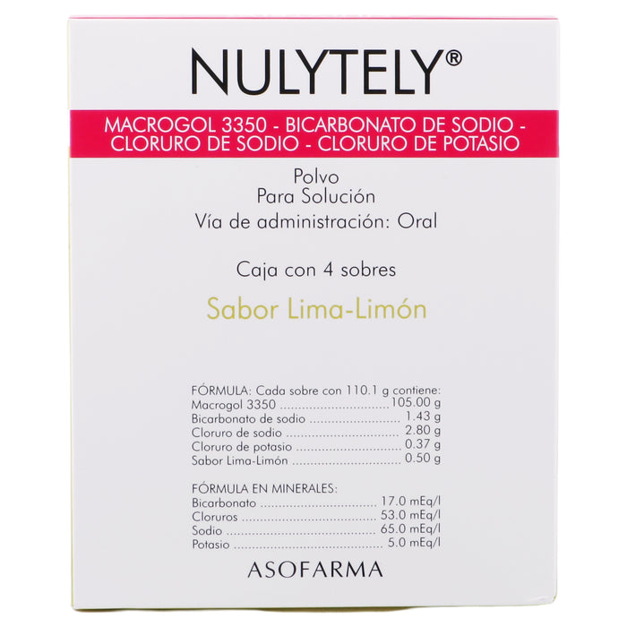 Nulytely Sobre 110.1G Con 4 Lima-Limon (Macrogol/Sodio/Potasio) 7 - 7501871730322