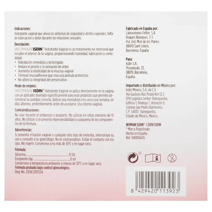 Woman Isdin (Hidratante Vaginal) Con 12 - WeCare Pharma