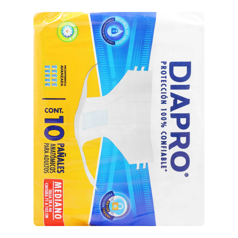 Pañal Adulto Diapro Mediano Con 10 - WeCare Pharma