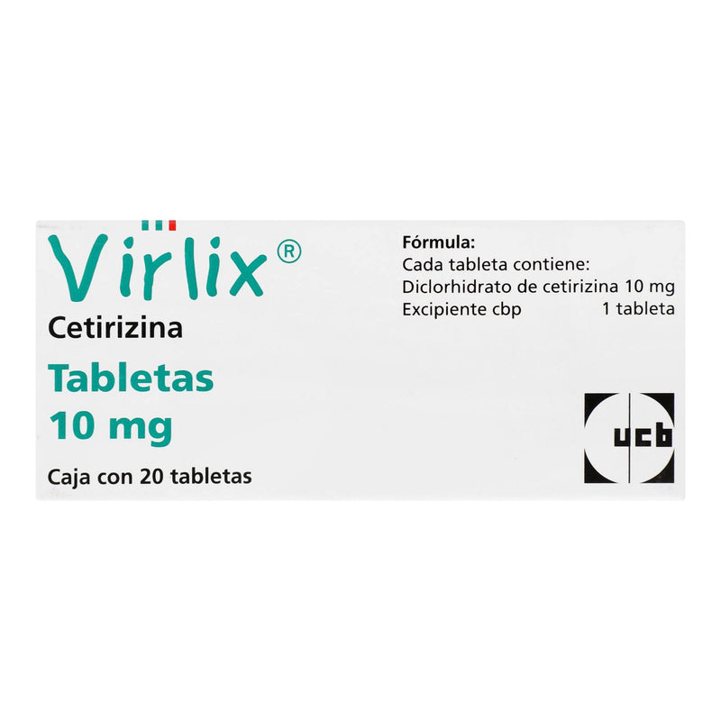 Virlix 10Mg Con 20 Tabletas (Cetirizina) - WeCare Pharma