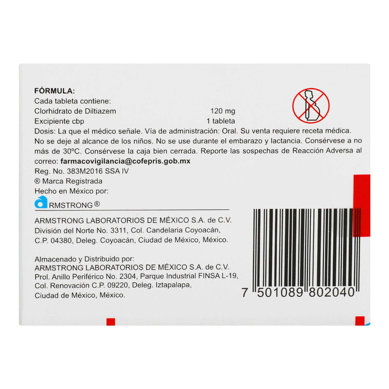 Angiotrofin Ap 120 Mg Con 20 Tabletas (Diltiazem) - WeCare Pharma
