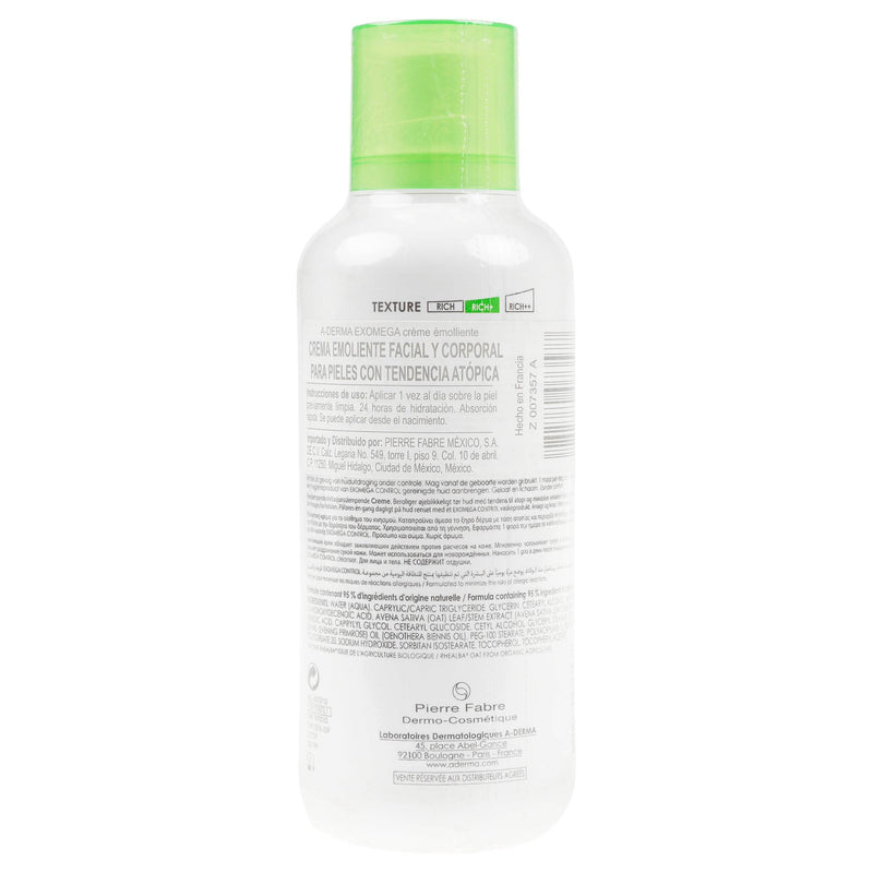 A-Derma Exomega Crema Piel Atópica 400Ml - WeCare Pharma