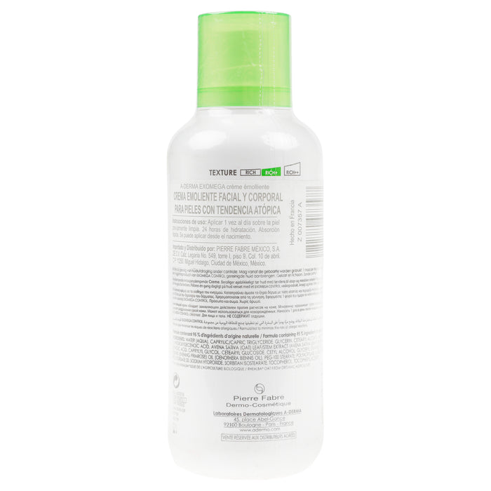 A-Derma Exomega Crema Piel Atópica 400Ml 7 - 3282770073577