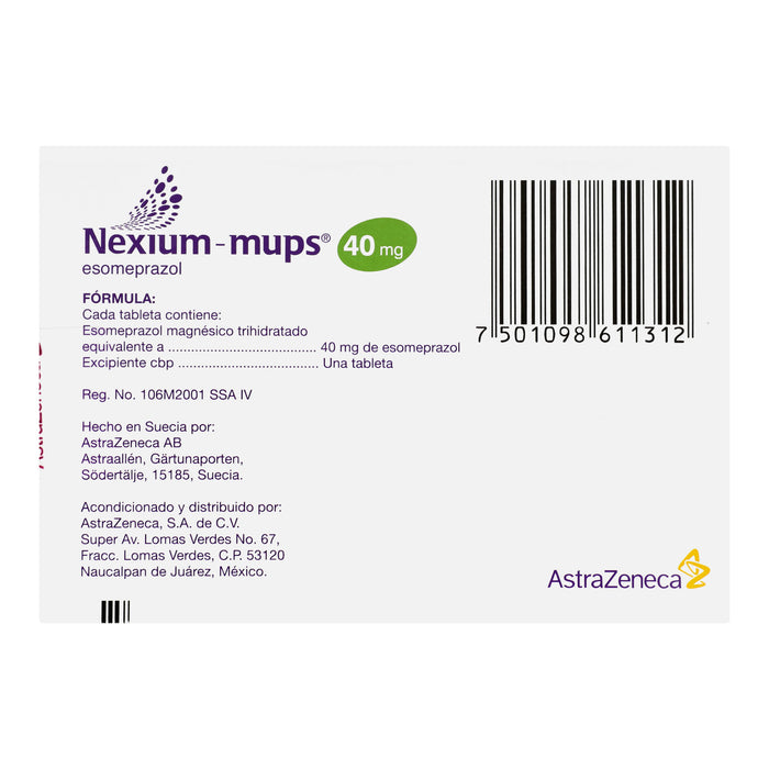 Nexium Mups 40Mg Con 7 Tabletas (Esomeprazol) 6 - 7501098611312