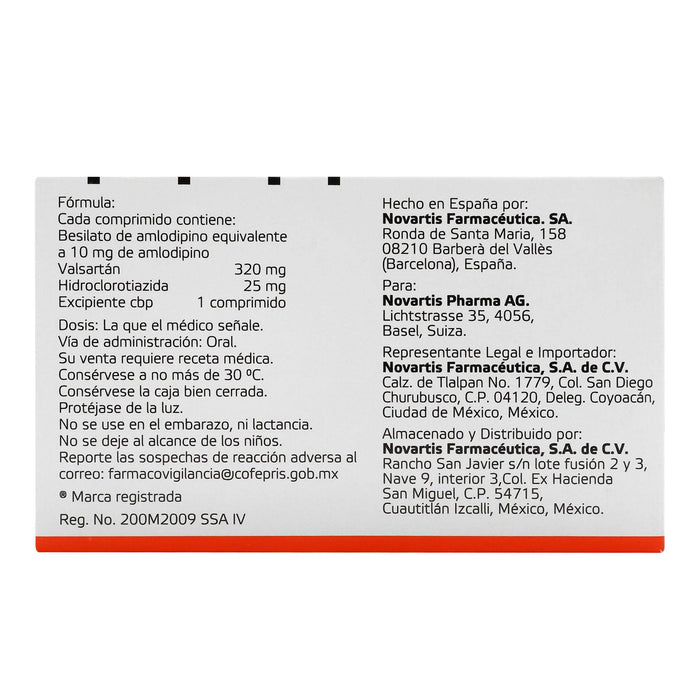 Exforge Hct 10Mg/320Mg/25Mg Con 28 Comprimidos (Amlodipino/Valsartan/Hidroclorotiazida) - WeCare Pharma