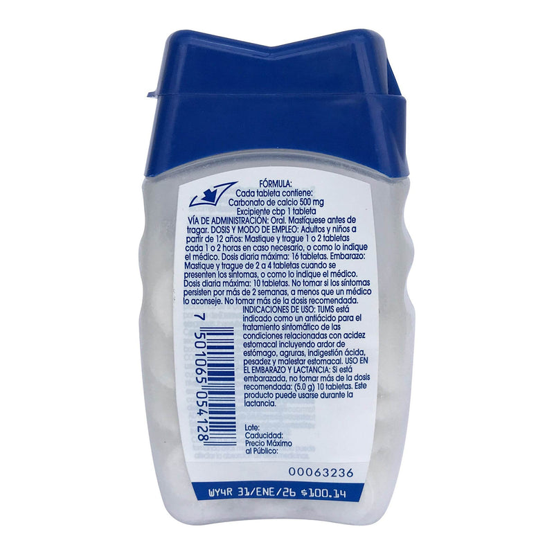 Tums Mast 500Mg Con 75 Tabletas (Carbonato De Calcio) - WeCare Pharma