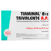 Tiaminal B12 Trivalente A.P. 2Ml Con 3 Ampulas (Hidroxocobalamina/Tiamina/Piridoxina) - WeCare Pharma