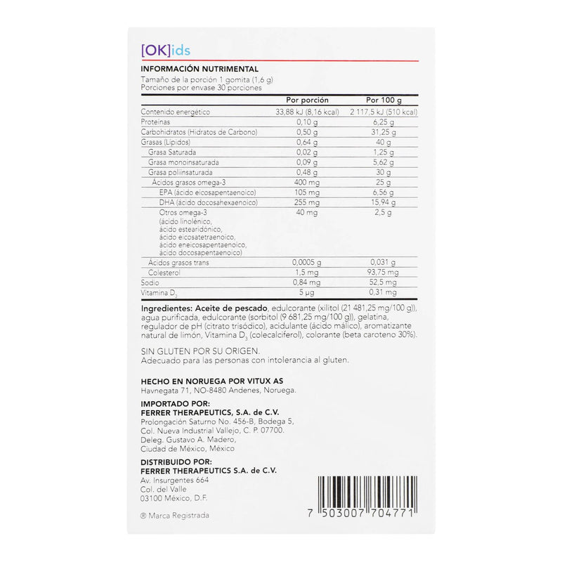 Okids Gomitas 400Mg Con 30 (Suplemento Alimenticio) - WeCare Pharma