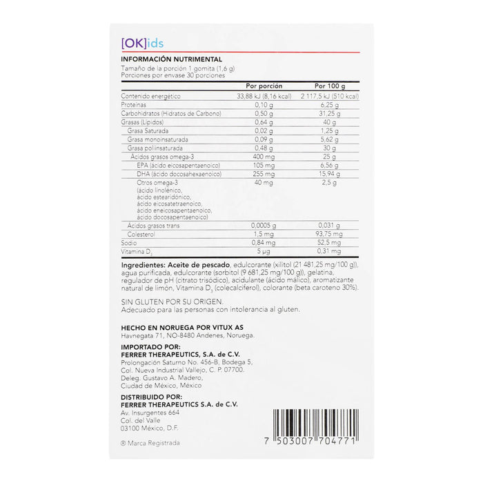 Okids Gomitas 400Mg Con 30 (Suplemento Alimenticio) - WeCare Pharma