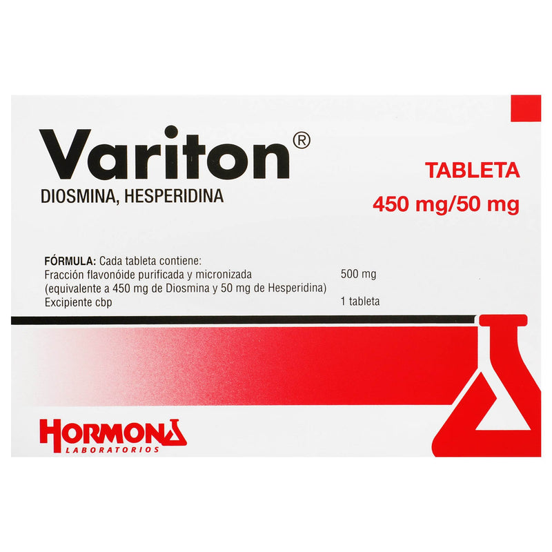 Variton 450Mg/50Mg Con 20 Tabletas (Diosmina/Hesperidina) - WeCare Pharma