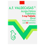 A.F. Valdecasas 5Mg Con 50 Tabletas (Acido Folico) - WeCare Pharma